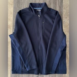 IZOD PerformX Waffle Knit Navy Blue Full-zip Track Sport Jacket | Men's Size XXL